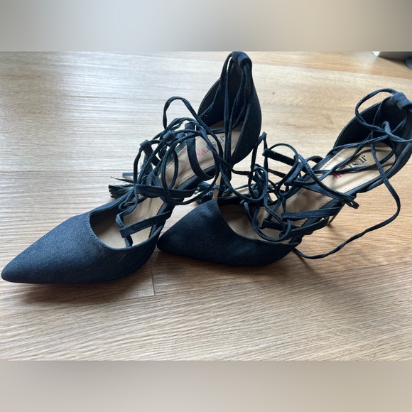 Connie heels size 8, blue jean - Picture 2 of 4